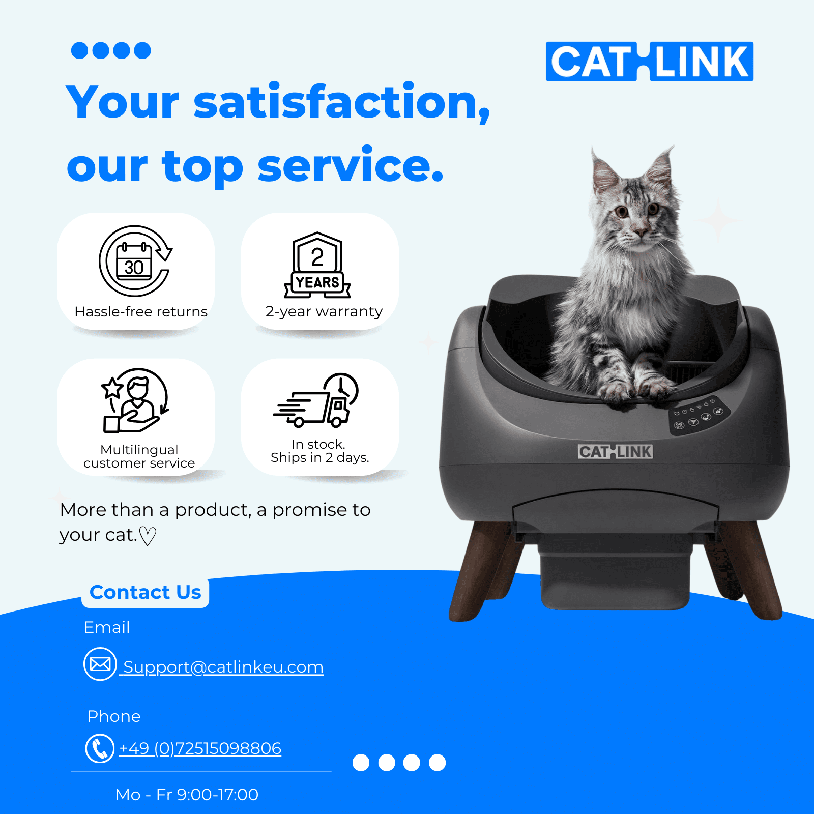 CATLINK Open-X Open Top Self-cleaning Litter Box