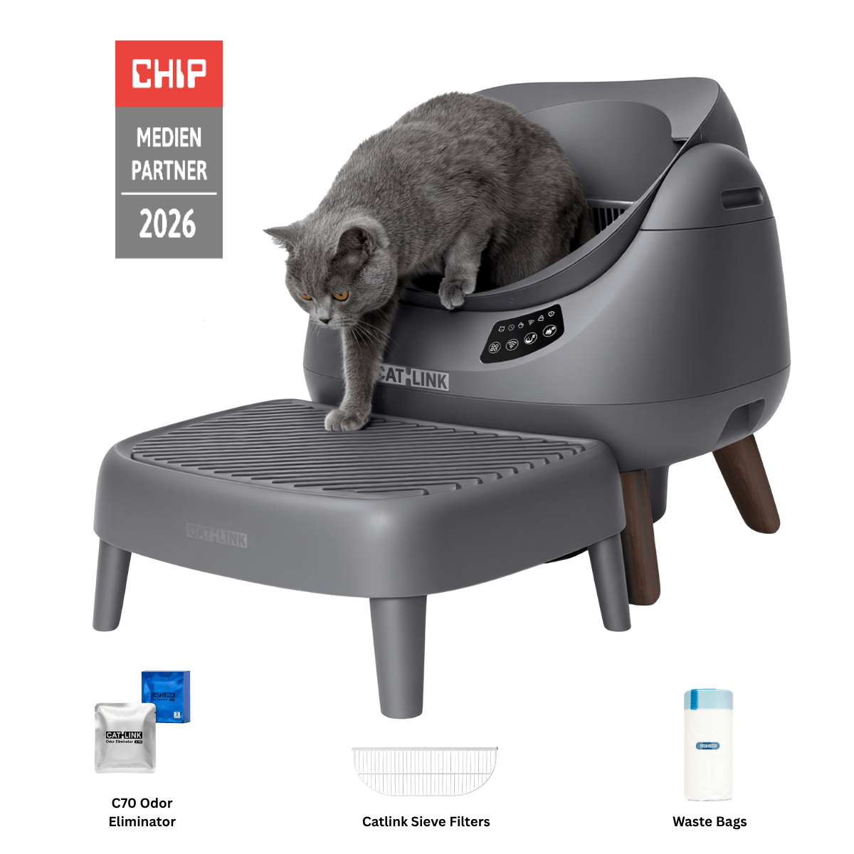 CATLINK Open-X Open Top Self-cleaning Litter Box