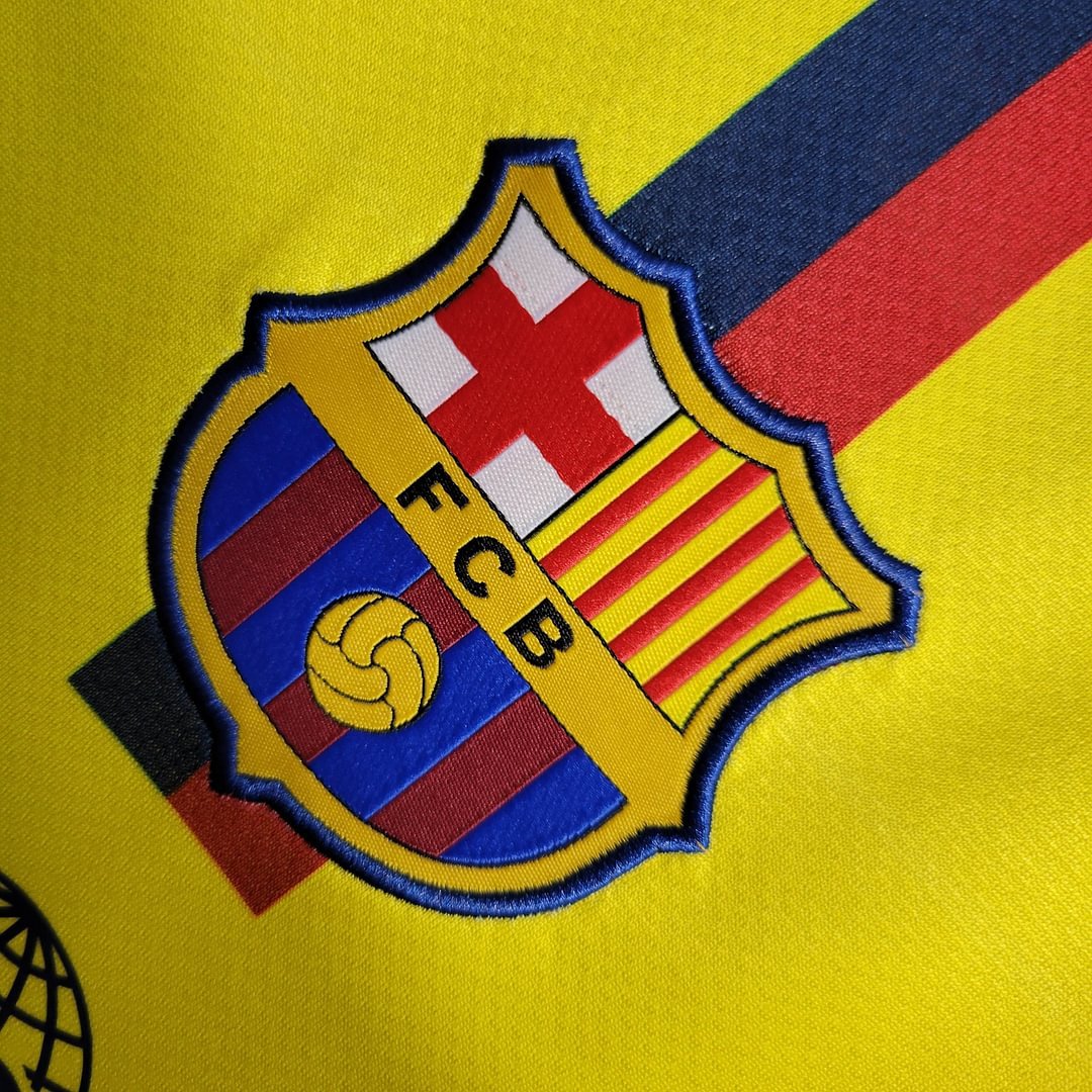 2008/2009 Retro Long Sleeve Barcelona Away Football Shirt