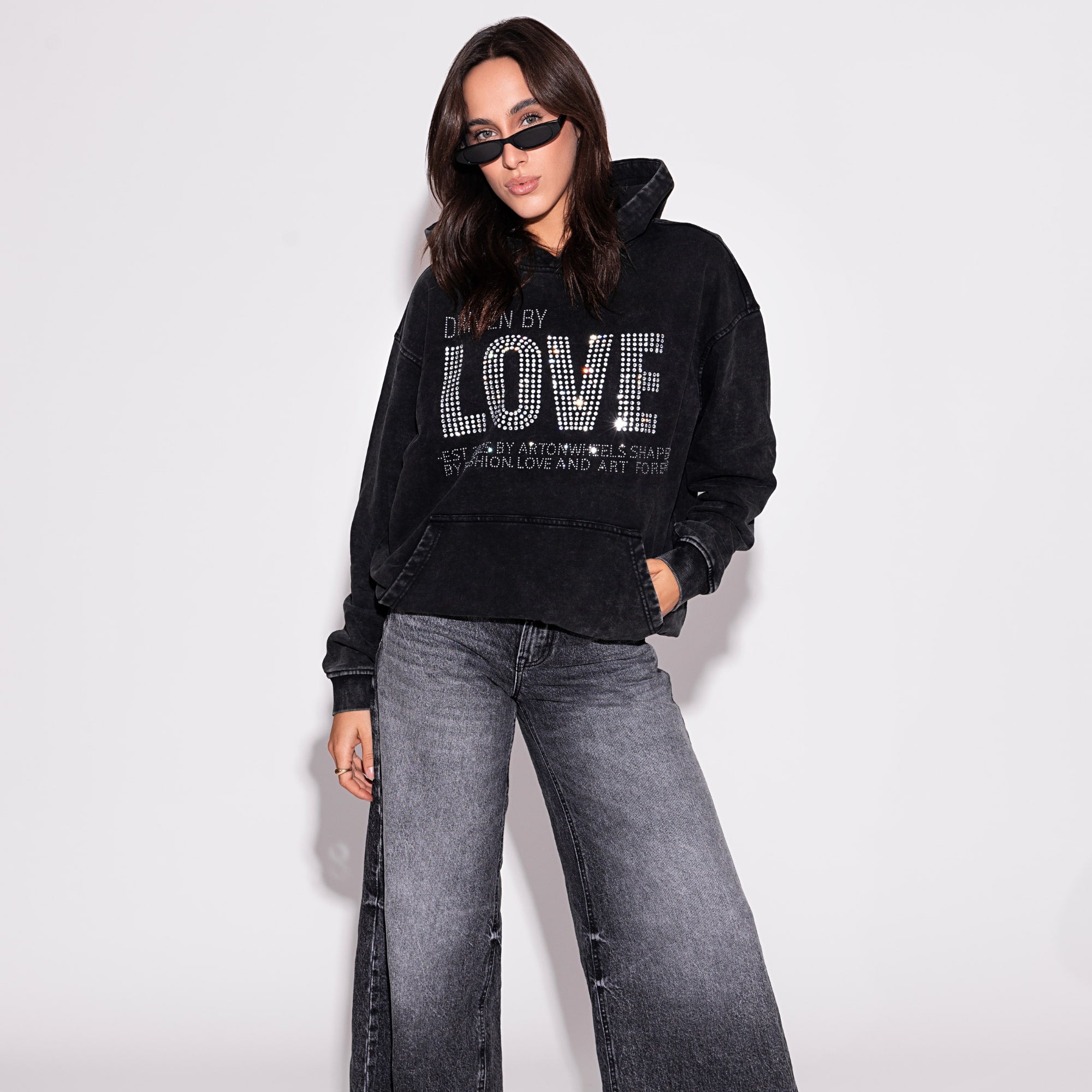 Love Rhinestone Hoodie