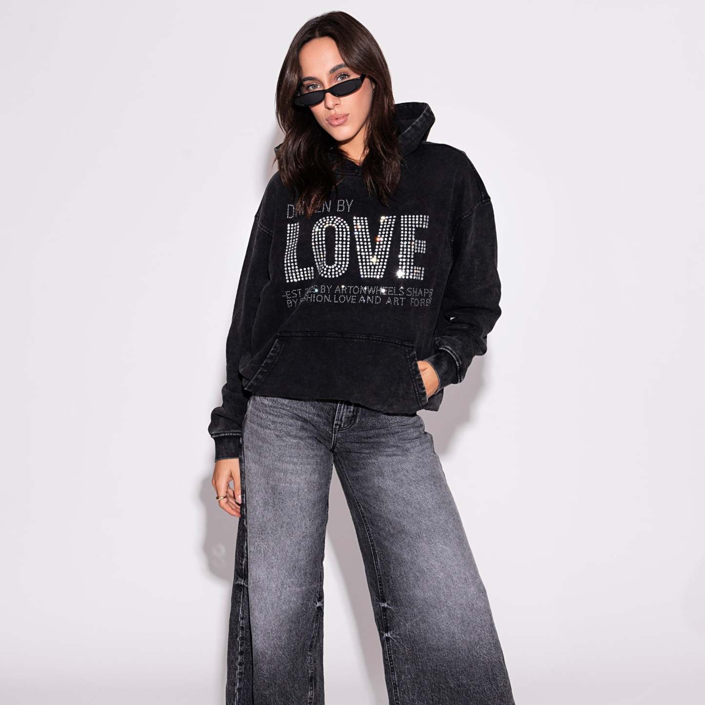 Love Rhinestone Hoodie