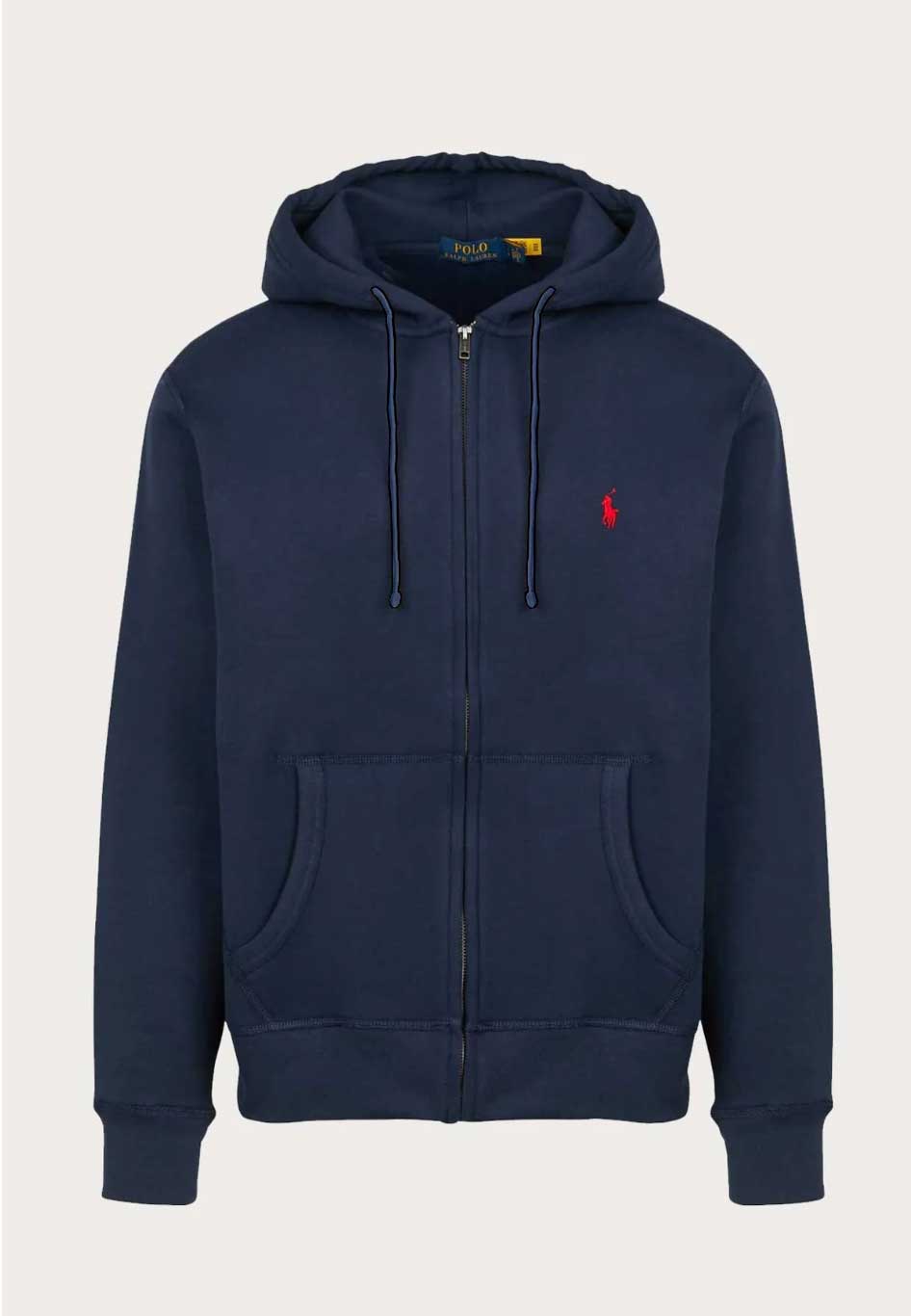 Polo   Cotton Blend Hoodie – Blue