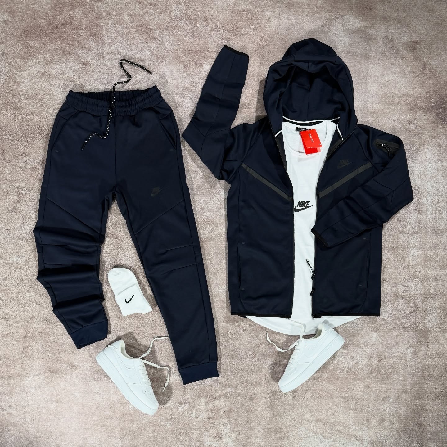 NK Zip-Up Hoodie and Pants Set