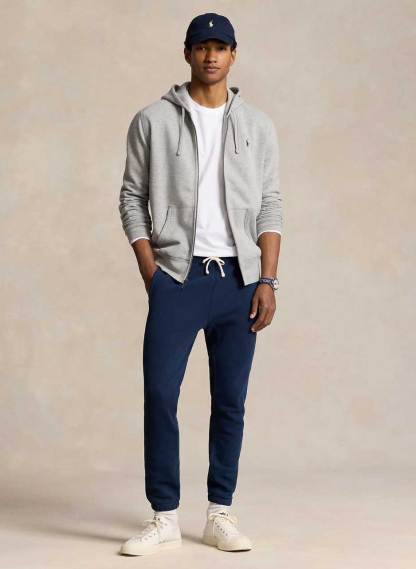 Polo   Cotton Blend Hoodie – Grey