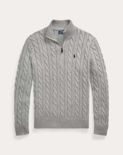 Cable Knit Quarter-Zip