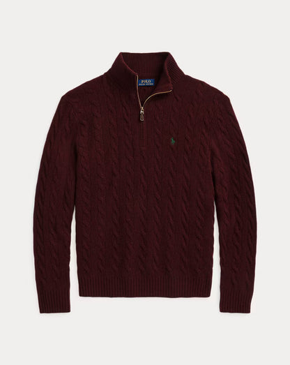 Cable Knit Quarter-Zip