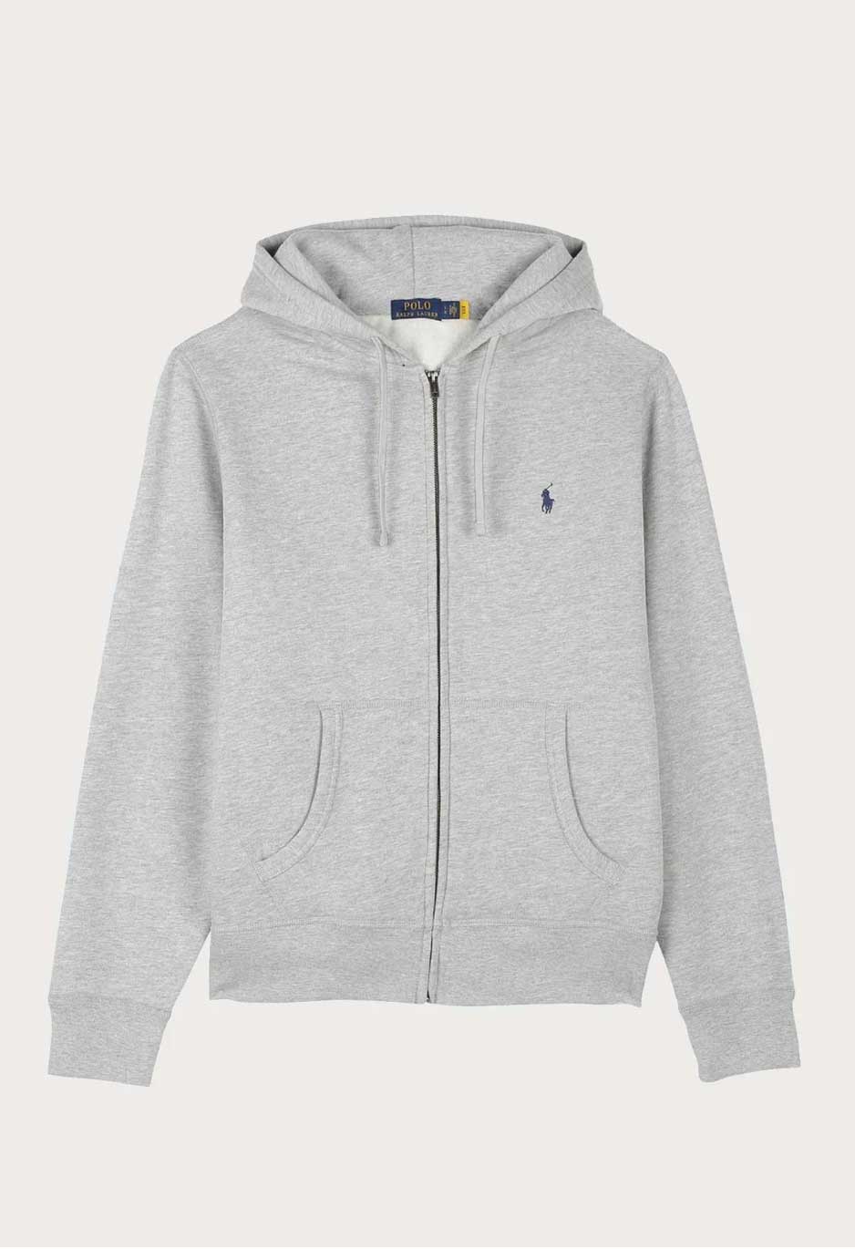 Polo   Cotton Blend Hoodie – Grey