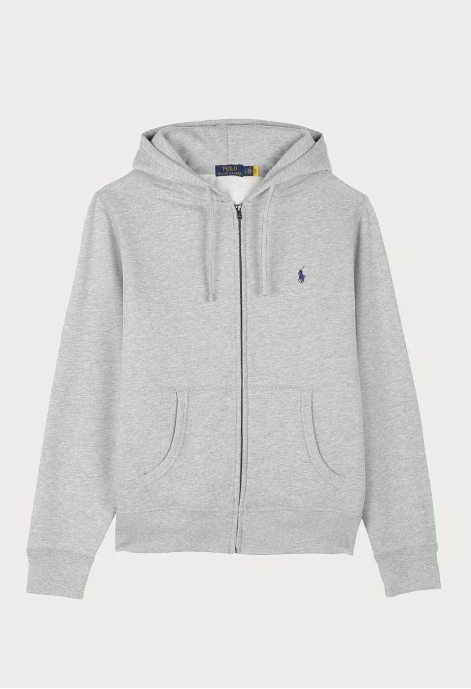 Polo   Cotton Blend Hoodie – Grey