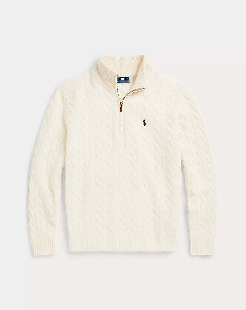 Cable Knit Quarter-Zip