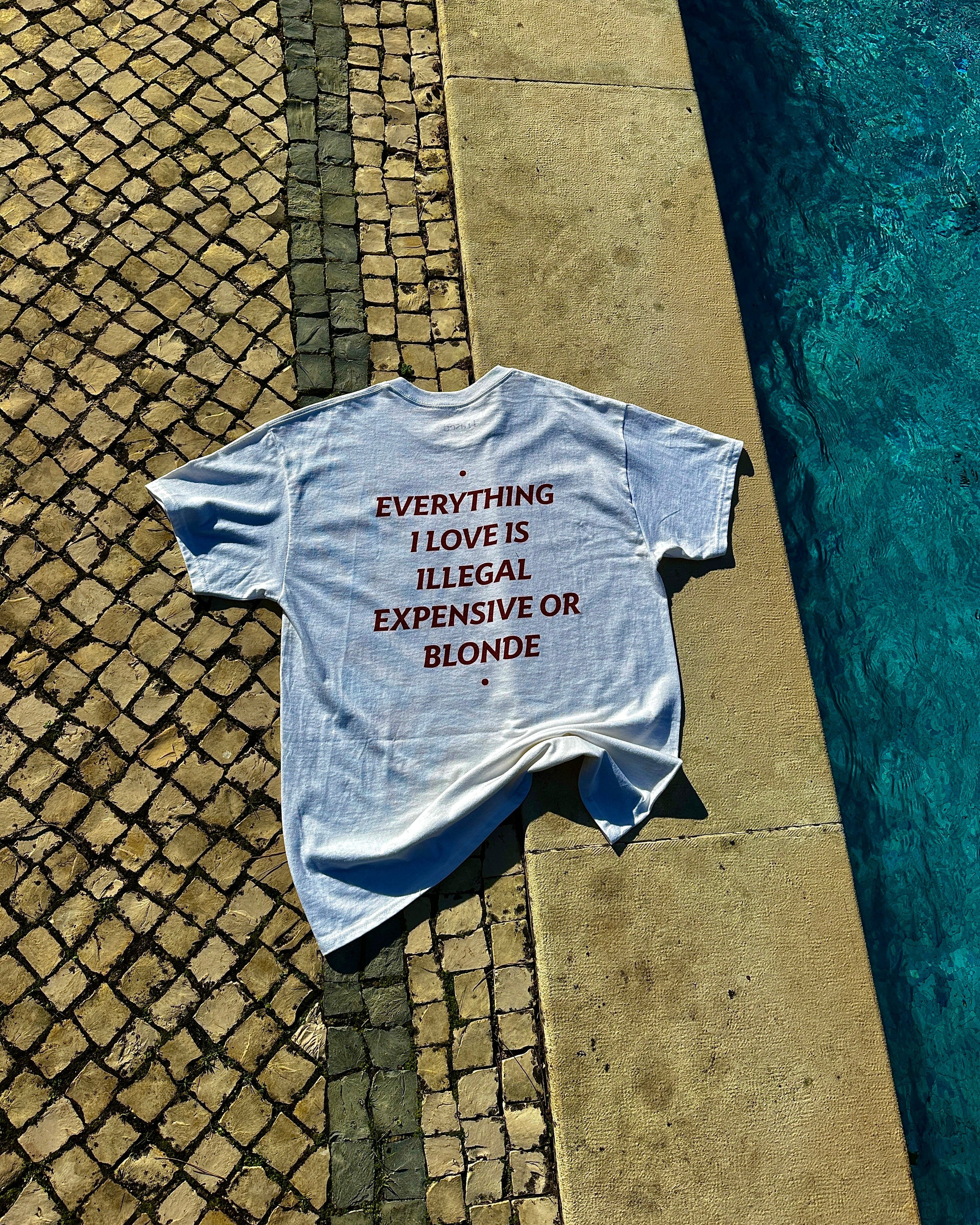 EVERYTHING I LOVE IS ILLEGAL, EXPENSIVE OR BLONDE