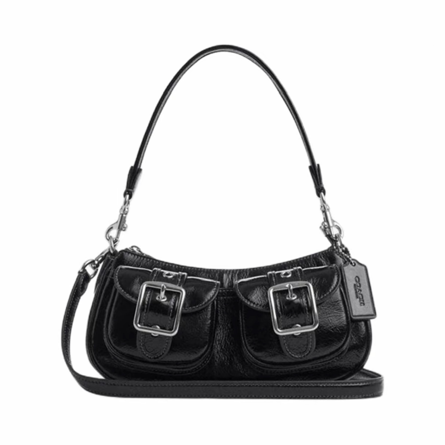 Ashton 25 Medium Logo Jacquard Silver Hardware Leather Crossbody Tote Shoulder Bag