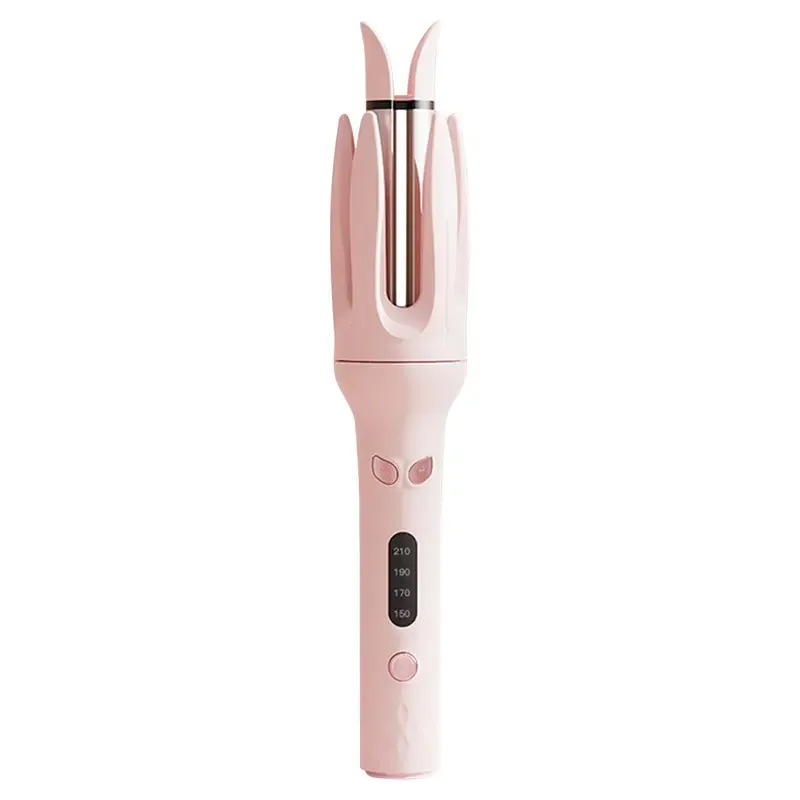 New Upgrade Automatic Curling Iron with 3 Temperatures Frizz-Free Smooth Shiny Hair, Anti-Scald-Tangle for Long Hair Auto Shut-Off Comfortable Hair Care Easy Operation Hair Styling Tool for Women & Home Use valentine gifts Bidirectional Rotation