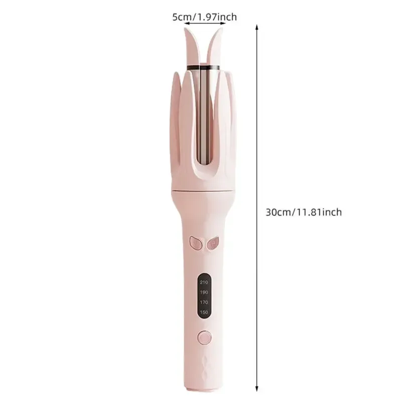 New Upgrade Automatic Curling Iron with 3 Temperatures Frizz-Free Smooth Shiny Hair, Anti-Scald-Tangle for Long Hair Auto Shut-Off Comfortable Hair Care Easy Operation Hair Styling Tool for Women & Home Use valentine gifts Bidirectional Rotation