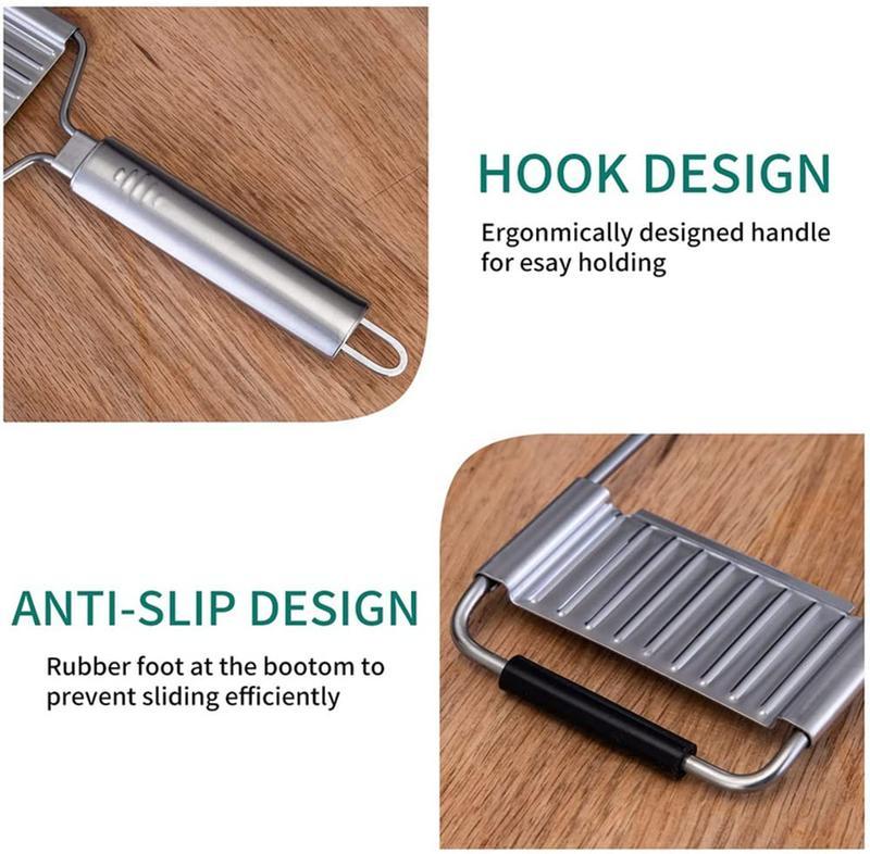 Stainless Steel 4 in 1 Multi-Purpose Vegetable Slicer,with 4 Adjustable Blades for Various Vegetables