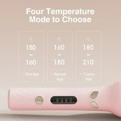 New Upgrade Automatic Curling Iron with 3 Temperatures Frizz-Free Smooth Shiny Hair, Anti-Scald-Tangle for Long Hair Auto Shut-Off Comfortable Hair Care Easy Operation Hair Styling Tool for Women & Home Use valentine gifts Bidirectional Rotation