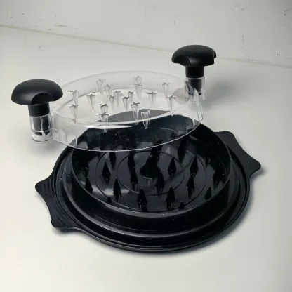 Gift for Fitness Lovers Large Chicken Shredder Tool with Visible Lid, Anti-Slip Ergonomic Handle, BPA Free Dishwas Large Capacity Safe Kitchen Gadget for Family Cooking, Elegant Black Meat Shredder for Pork/Beef/Vegetables Pet Owner Must-Have Perfect Gift