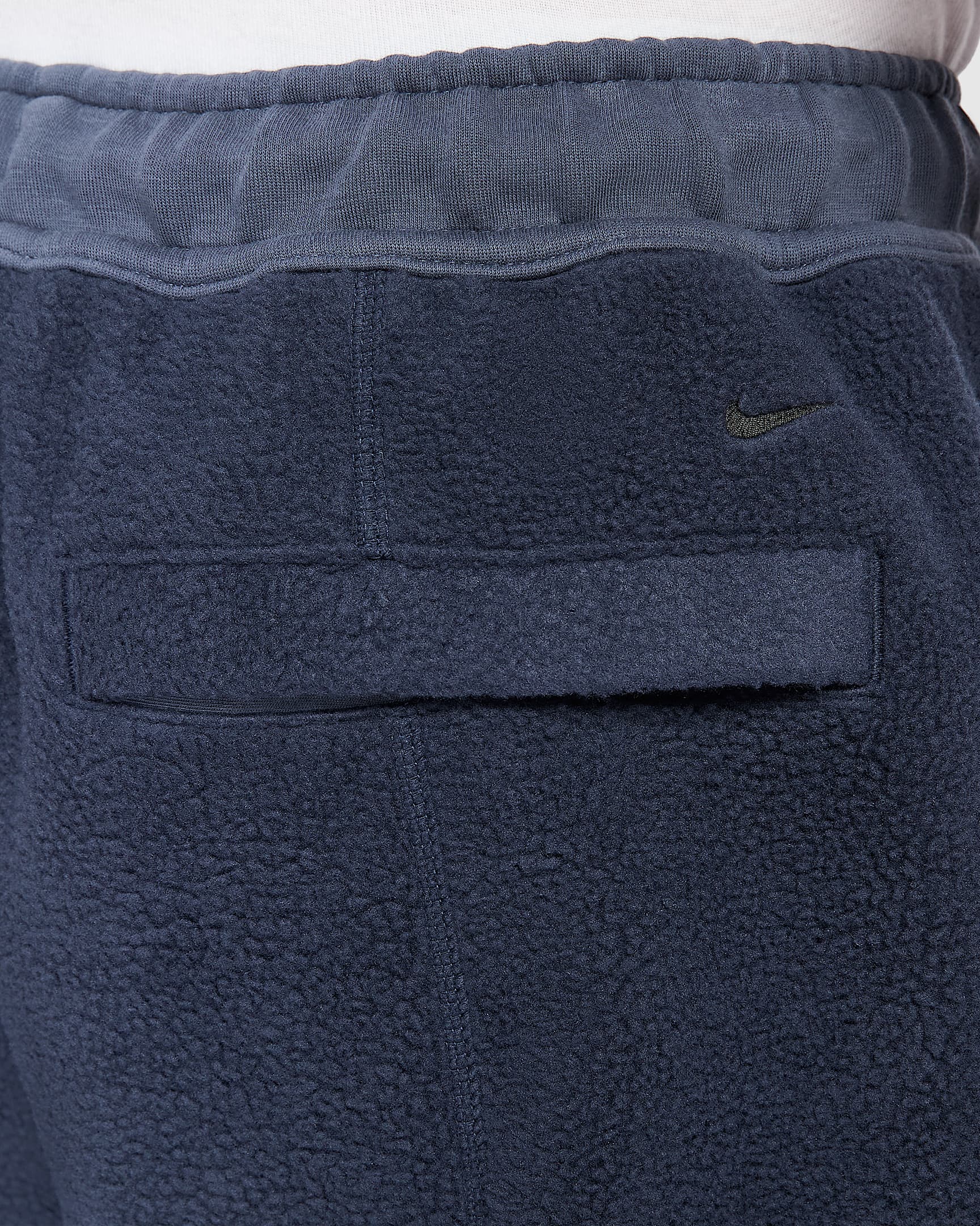 男子摇粒绒拼接直筒长裤