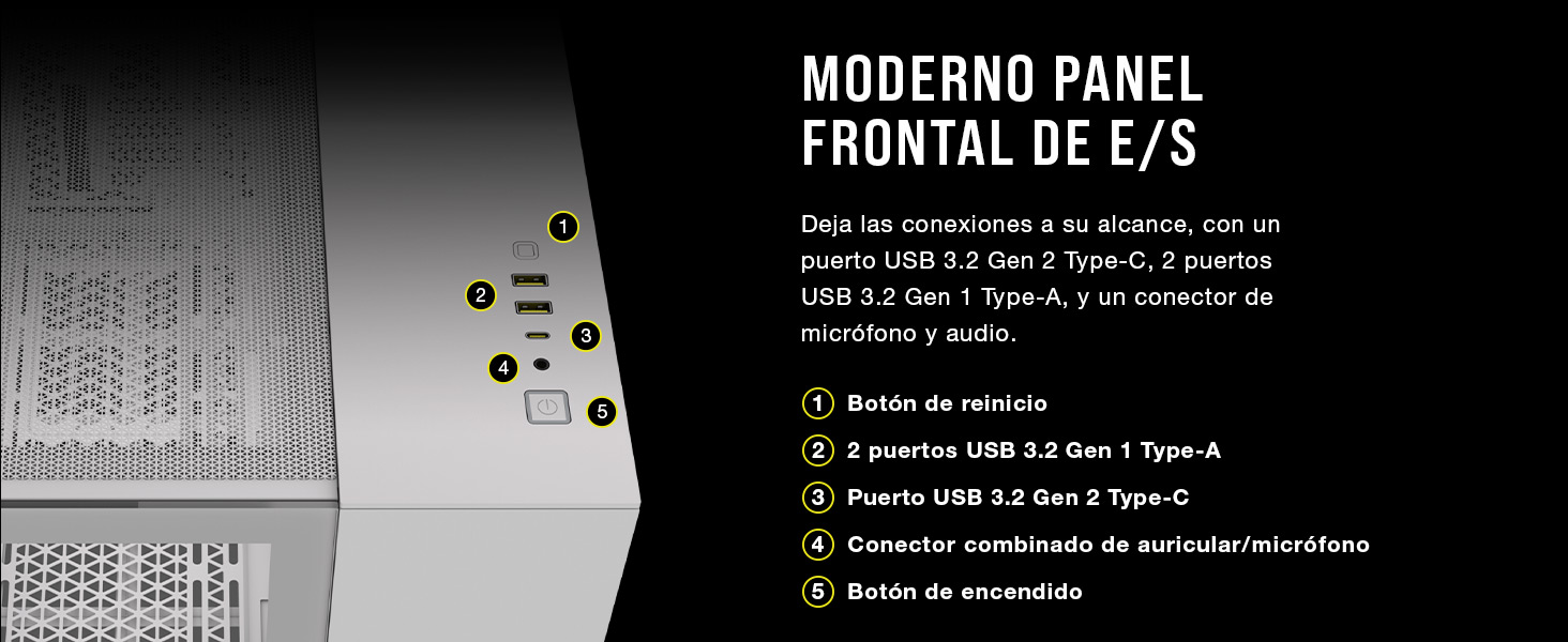 Puerto USB 3.2 Gen 2 ,Tipo-C, 2x puertos USB 3.2 Gen 1, Tipo-A