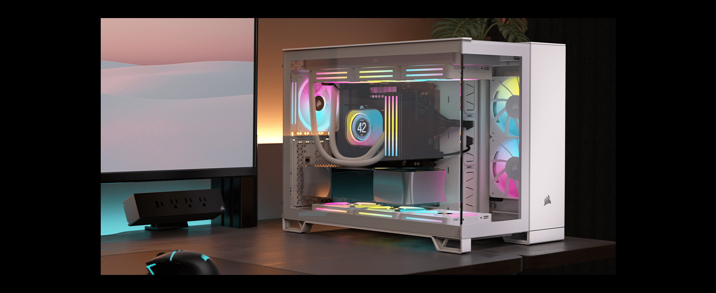MICRO ATX, construcción de factor de forma pequeño, caja de PC de doble cámara