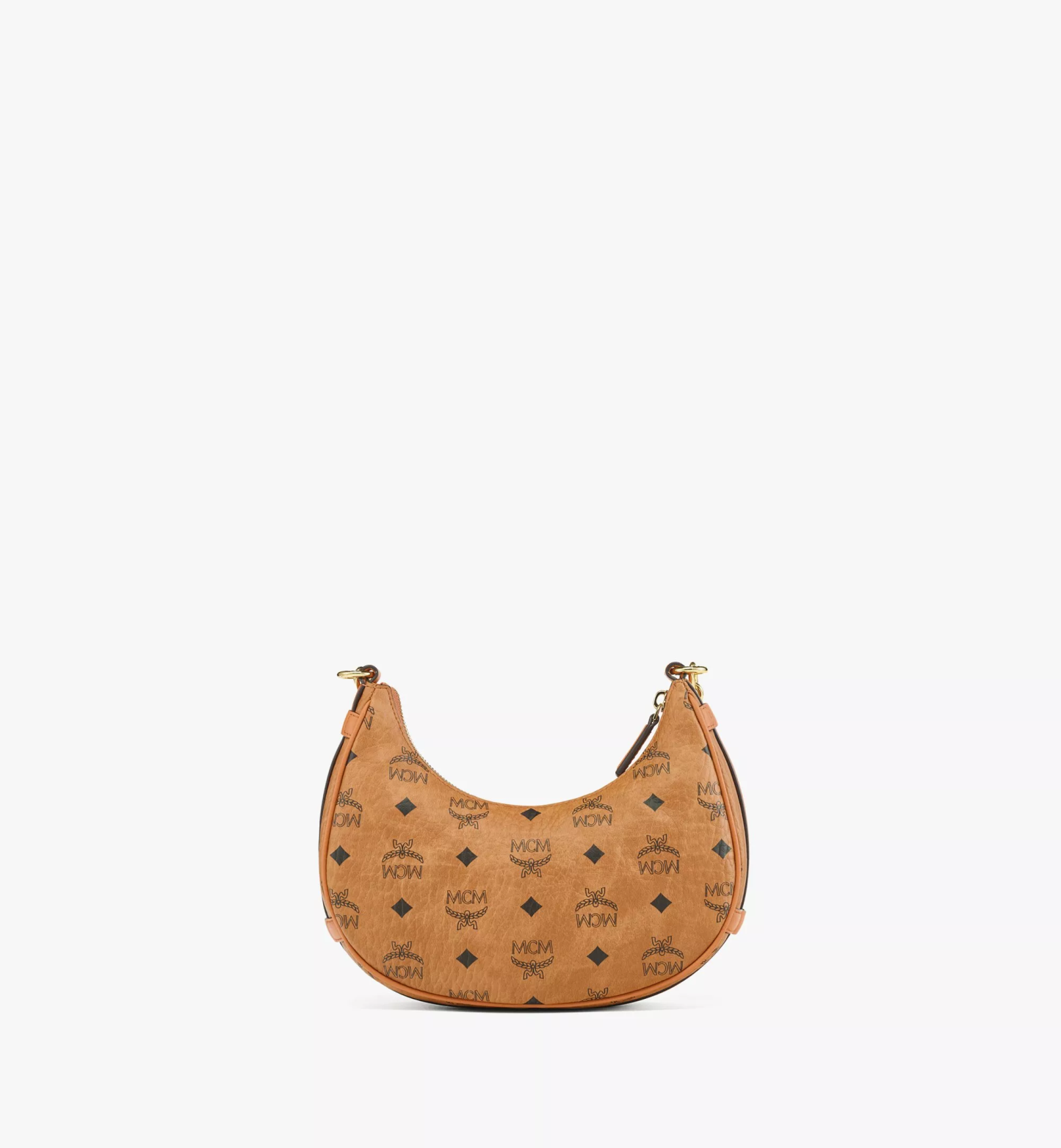 Aren Crescent Hobo Bag in Visetos（Small）