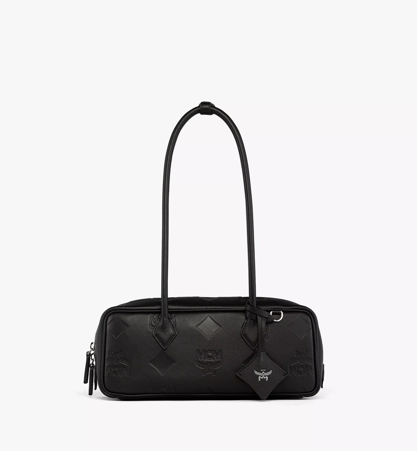 Aren East West Shoulder Bag in Maxi Monogram Leather（ Small）