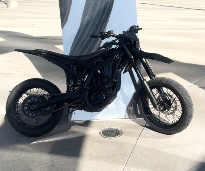 Full Gloss Black Custom Surron Light Bee Supermoto | Street-Tire Conversion, Stealth Urban Build