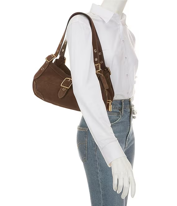 Suede Drifter Double Handle Shoulder Bag 31