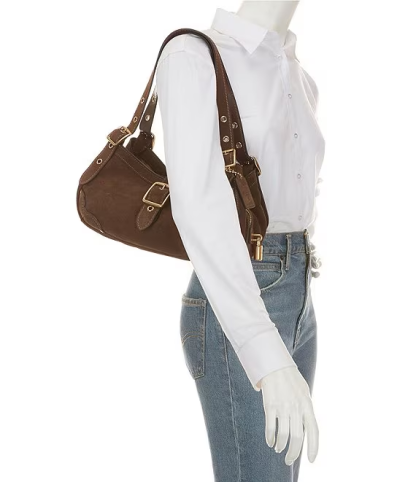 Suede Drifter Double Handle Shoulder Bag 31