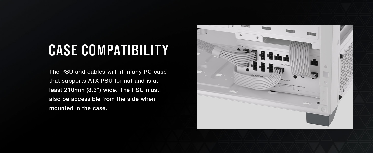 psu with side connectors, side connectors psu, modular psu, pc power supply