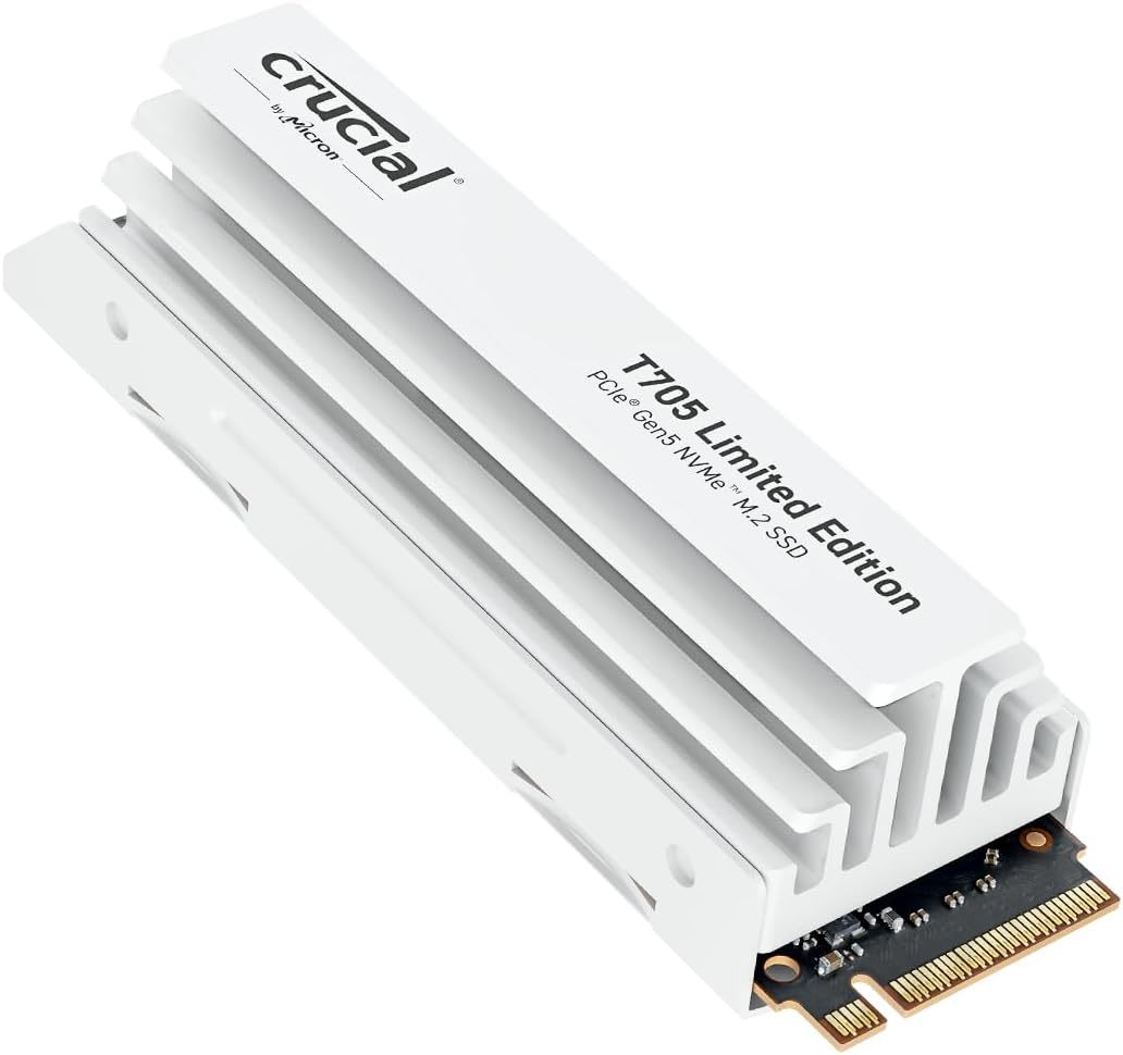 Crucial T705 PCIe Gen5 NVMe 2TB SSD, Up to 14,500MB/s, TLC NAND, Intel & Ryzen Compatible, for Hardcore Gaming & High-Speed Storage, Solid State Drive, Includes 1Mo Adobe CC – CT2000T705SSD3