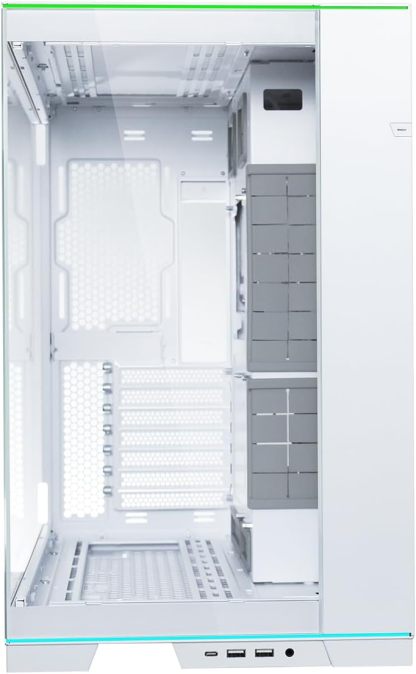 Lian Li Dynamic EVO XL - Up to 280mm E-ATX Motherboard - ARGB Lighting Strips - Up to 3X 420mm Radiator -Front and Side Tempered Glass Panels - Reversible Chassis- Cable Management (O11DEXL-W)