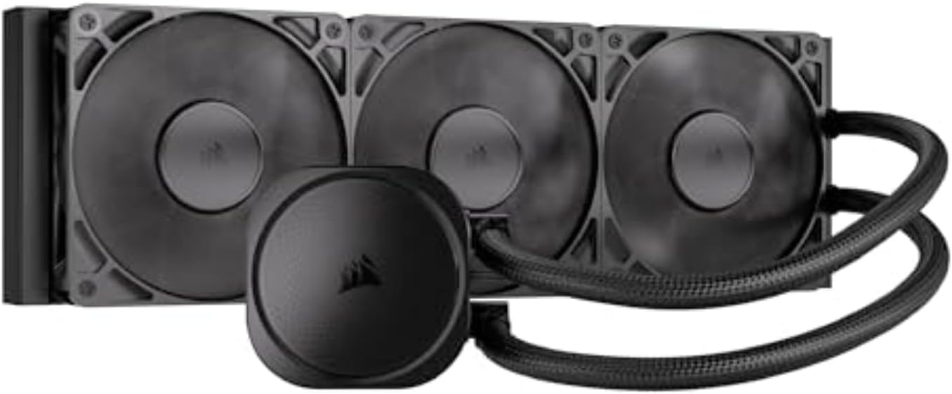 CORSAIR Nautilus 360 RS ARGB Liquid CPU Cooler – 360mm AIO – Low-Noise – Direct Motherboard Connection – Daisy-Chain – Intel LGA 1851/1700, AMD AM5/AM4 – 3X RS120 ARGB Fans Included – White