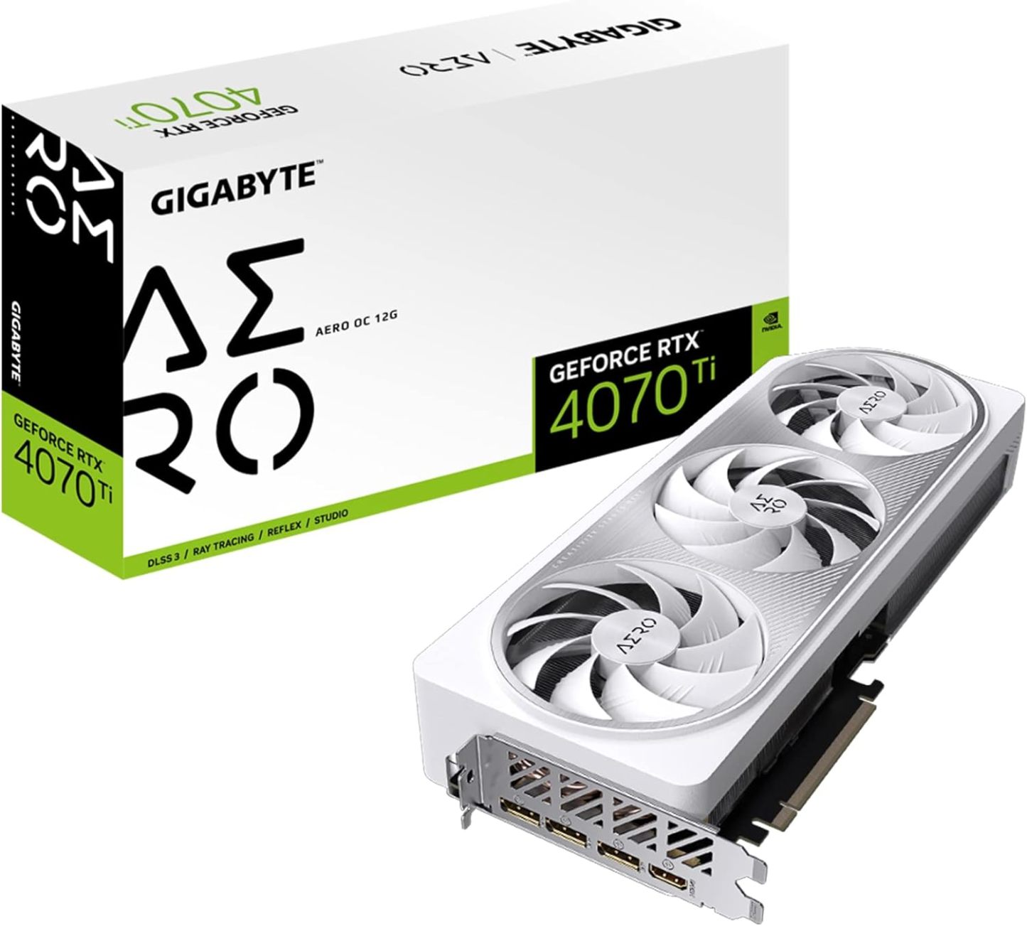 GIGABYTE GeForce RTX 5070 Ti AERO OC 16G Graphics Card, 16GB 256-bit GDDR7, PCIe 5.0, WINDFORCE Cooling System, GV-N507TAERO OC-16GD Video Card
