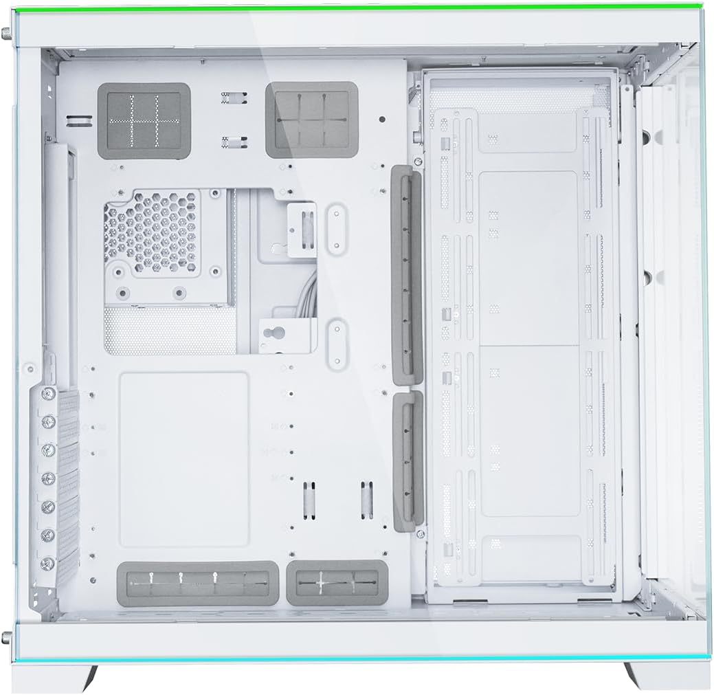 Lian Li Dynamic EVO XL - Up to 280mm E-ATX Motherboard - ARGB Lighting Strips - Up to 3X 420mm Radiator -Front and Side Tempered Glass Panels - Reversible Chassis- Cable Management (O11DEXL-W)