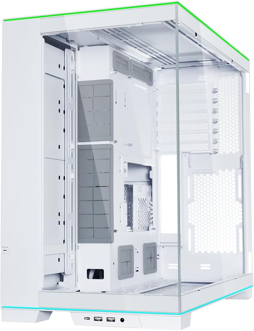 Lian Li Dynamic EVO XL - Up to 280mm E-ATX Motherboard - ARGB Lighting Strips - Up to 3X 420mm Radiator -Front and Side Tempered Glass Panels - Reversible Chassis- Cable Management (O11DEXL-W)