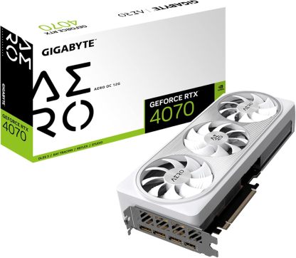 GIGABYTE GeForce RTX 5070 AERO OC 12G Graphics Card, 12GB 192-bit GDDR7, PCIe 5.0, WINDFORCE Cooling System, GV-N5070AERO OC-12GD Video Card, Compatible with Desktop
