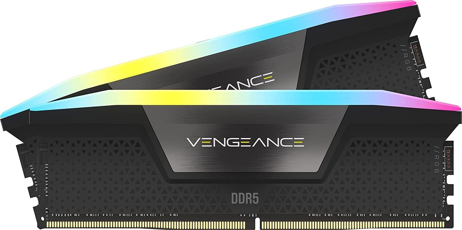CORSAIR Vengeance RGB DDR5 RAM 32GB (2x16GB) Up to 6400MHz CL36-48-48-104 1.35V Intel XMP 3.0 Desktop Computer Memory - White (CMH32GX5M2B6400C36W)