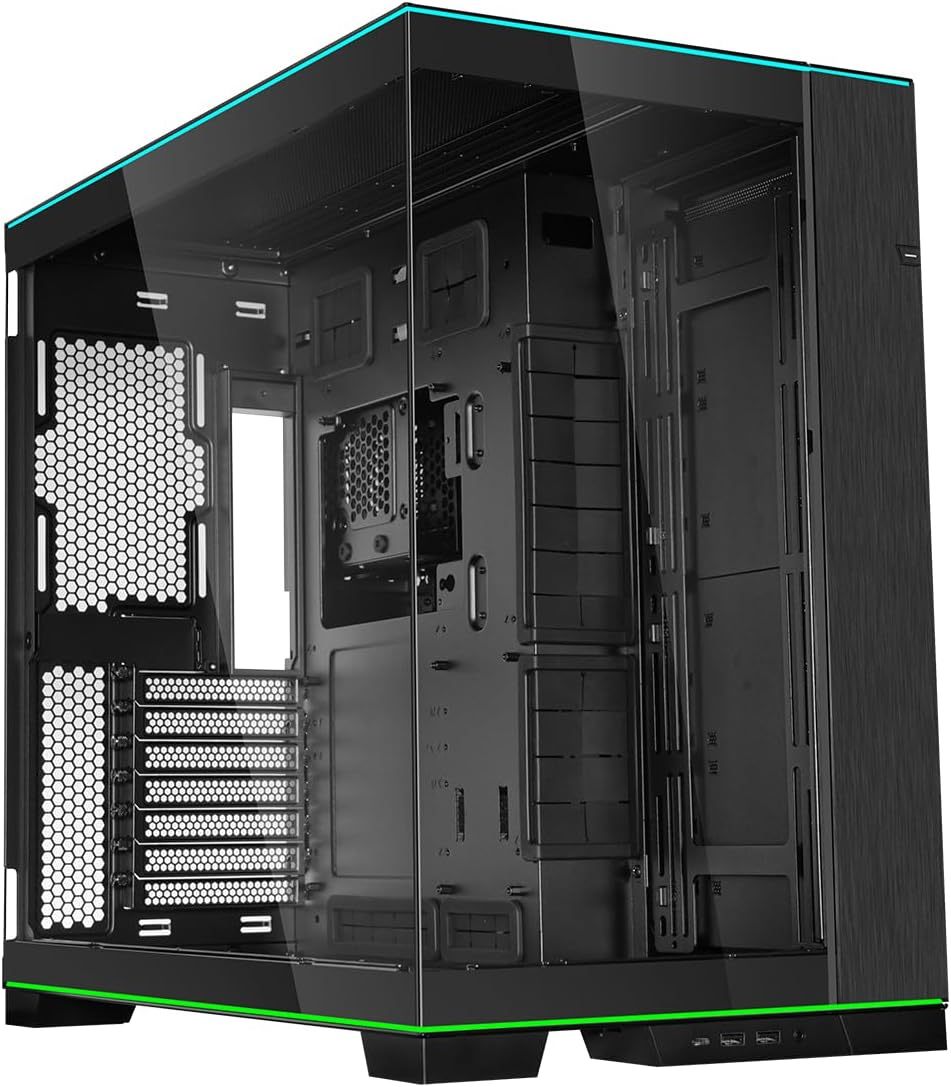 Lian Li Dynamic EVO XL - Up to 280mm E-ATX Motherboard - ARGB Lighting Strips - Up to 3X 420mm Radiator -Front and Side Tempered Glass Panels - Reversible Chassis- Cable Management (O11DEXL-W)