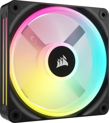 Corsair iCUE Link QX120 RGB 120mm Magnetic Dome RGB Fans - Triple Fan Starter Kit with iCUE Link System Hub - White