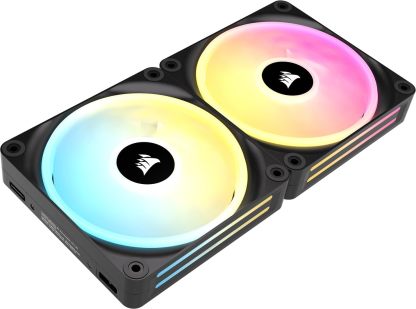 Corsair iCUE Link QX120 RGB 120mm Magnetic Dome RGB Fans - Triple Fan Starter Kit with iCUE Link System Hub - White