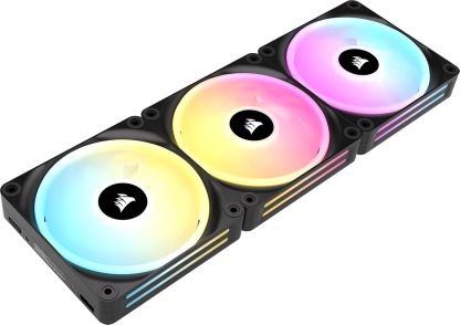 Corsair iCUE Link QX120 RGB 120mm Magnetic Dome RGB Fans - Triple Fan Starter Kit with iCUE Link System Hub - White
