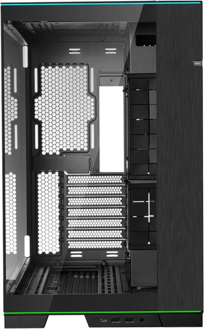 Lian Li Dynamic EVO XL - Up to 280mm E-ATX Motherboard - ARGB Lighting Strips - Up to 3X 420mm Radiator -Front and Side Tempered Glass Panels - Reversible Chassis- Cable Management (O11DEXL-W)