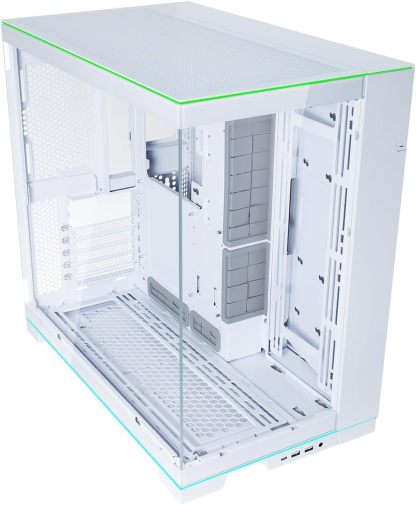 Lian Li Dynamic EVO XL - Up to 280mm E-ATX Motherboard - ARGB Lighting Strips - Up to 3X 420mm Radiator -Front and Side Tempered Glass Panels - Reversible Chassis- Cable Management (O11DEXL-W)