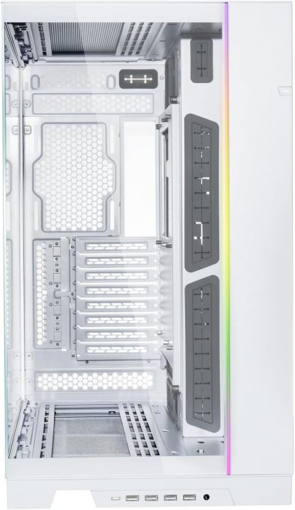 Lian Li Dynamic EVO XL - Up to 280mm E-ATX Motherboard - ARGB Lighting Strips - Up to 3X 420mm Radiator -Front and Side Tempered Glass Panels - Reversible Chassis- Cable Management (O11DEXL-W)