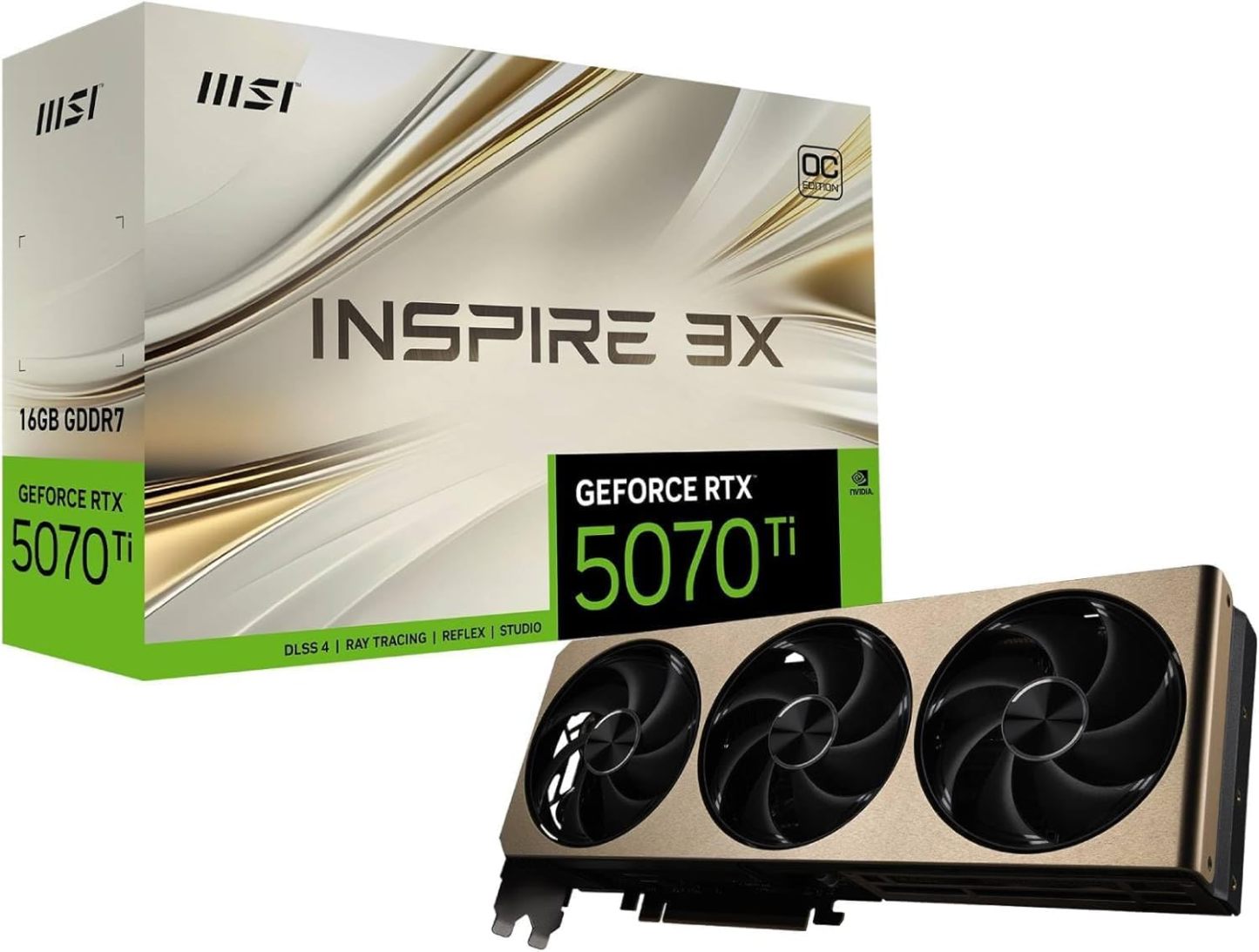 GeForce RTX 5070 Ti 16G Gaming Trio OC White - 16GB GDDR7 (28Gbps/256-bit), PCIe 5, Boost: 2572 MHz, HDMI 2.1b, DisplayPort 2.1b