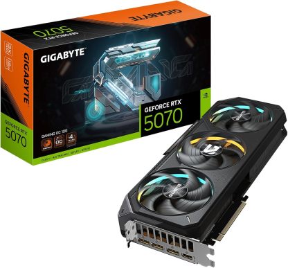 GIGABYTE GeForce RTX 5070 WINDFORCE OC SFF 12G Graphics Card, 12GB 192-bit GDDR7, PCIe 5.0, WINDFORCE Cooling System, GV-N5070WF3OC-12GD Video Card