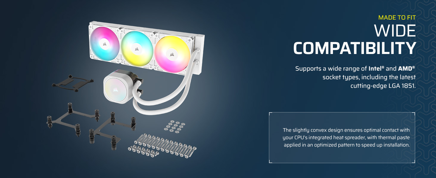 Intel compatible cooler; amd compatible cooler; LGA 1851 cooler; preapplied thermal paste