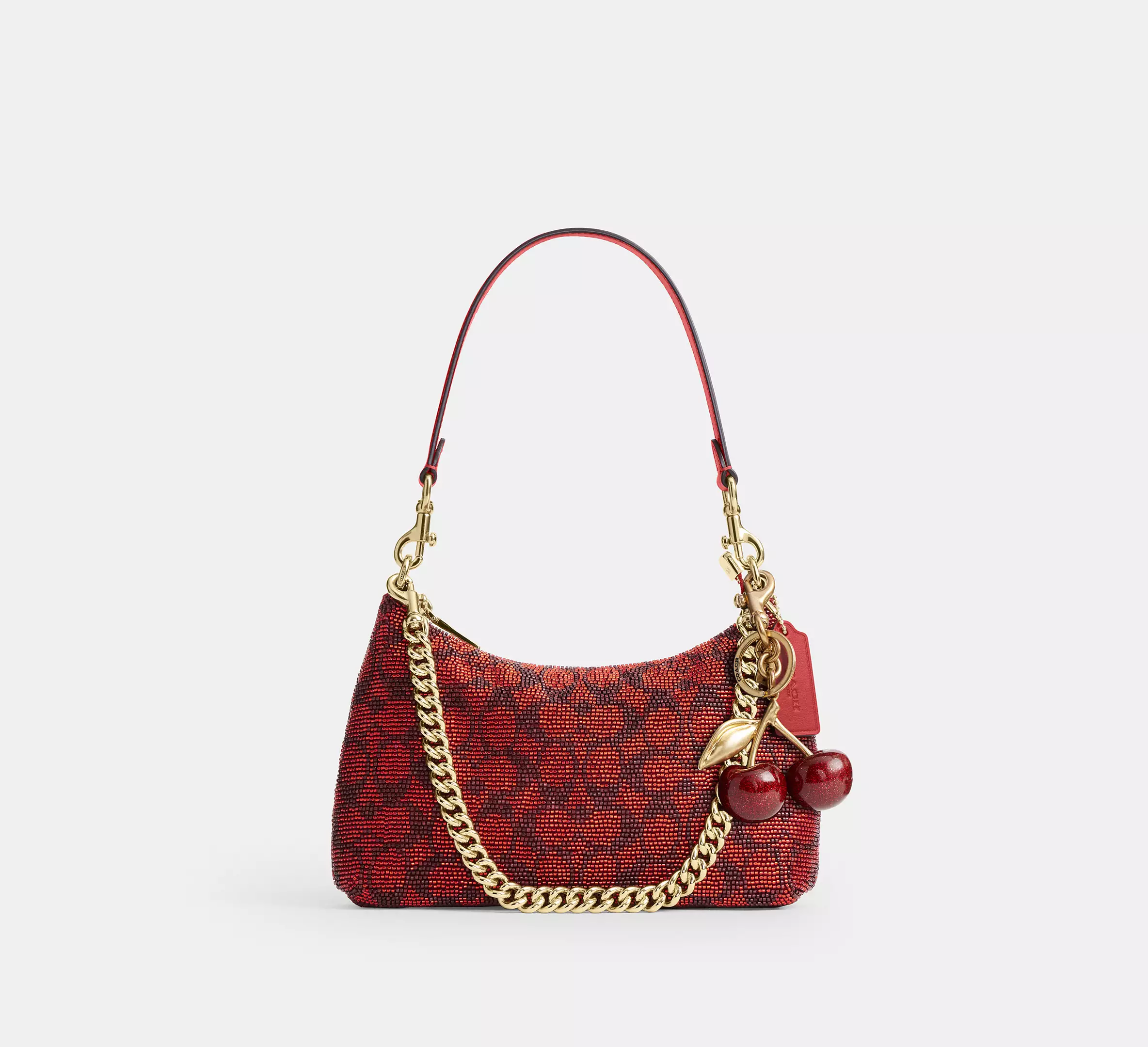 Teri Shoulder Bag In Signature Beaded Satin