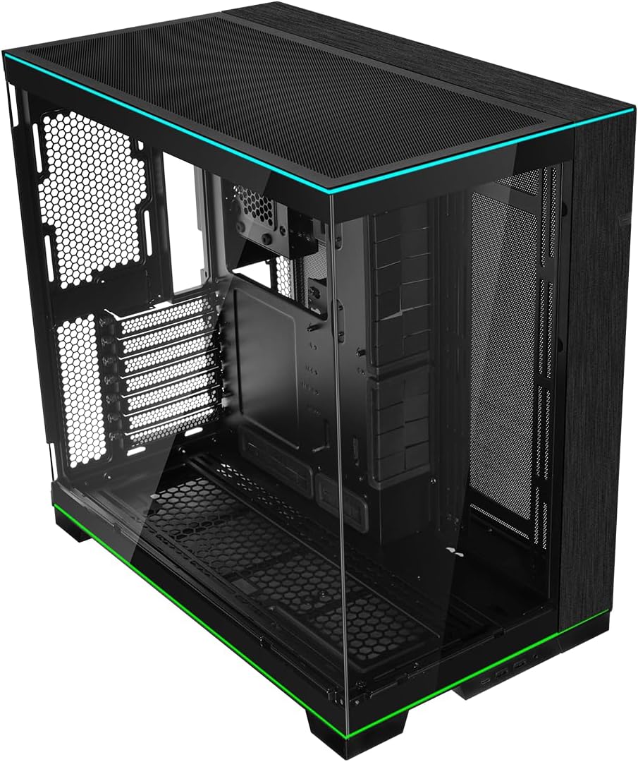 Lian Li Dynamic EVO XL - Up to 280mm E-ATX Motherboard - ARGB Lighting Strips - Up to 3X 420mm Radiator -Front and Side Tempered Glass Panels - Reversible Chassis- Cable Management (O11DEXL-W)