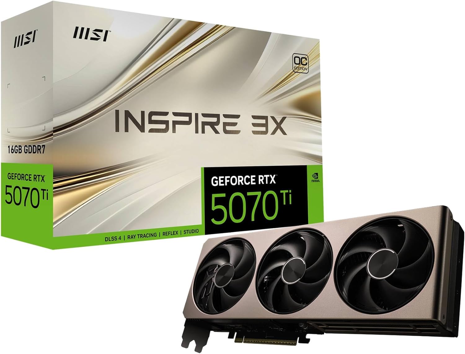 GeForce RTX 5070 Ti 16G Gaming Trio OC White - 16GB GDDR7 (28Gbps/256-bit), PCIe 5, Boost: 2572 MHz, HDMI 2.1b, DisplayPort 2.1b